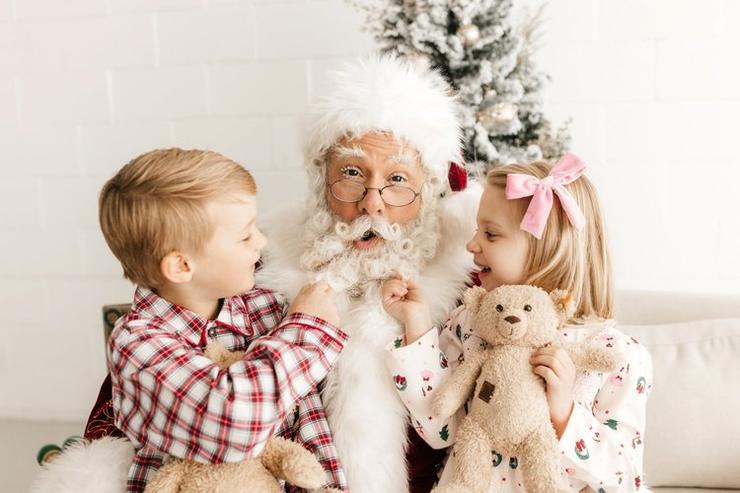 Mr. Claus visiting with children